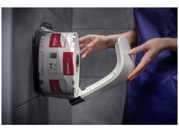 Dispenser KATRIN Gigant S hvit Toalettpapirdispenser til Katrin Gigant 